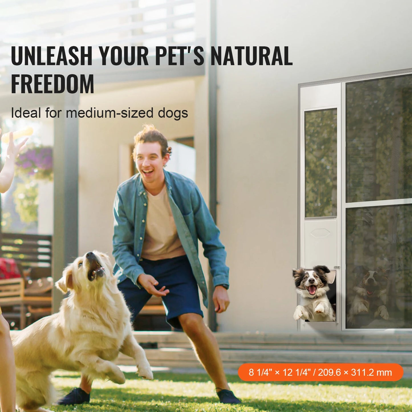 NONEDogDoor Sliding Glass Pet Door For Doors And Gates