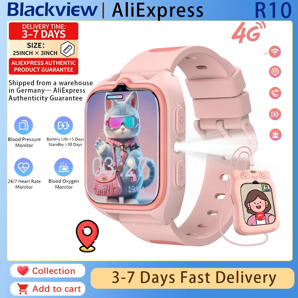 Blackview Z30 Kids Smart Watch Waterproof Video GPS SOS 4G