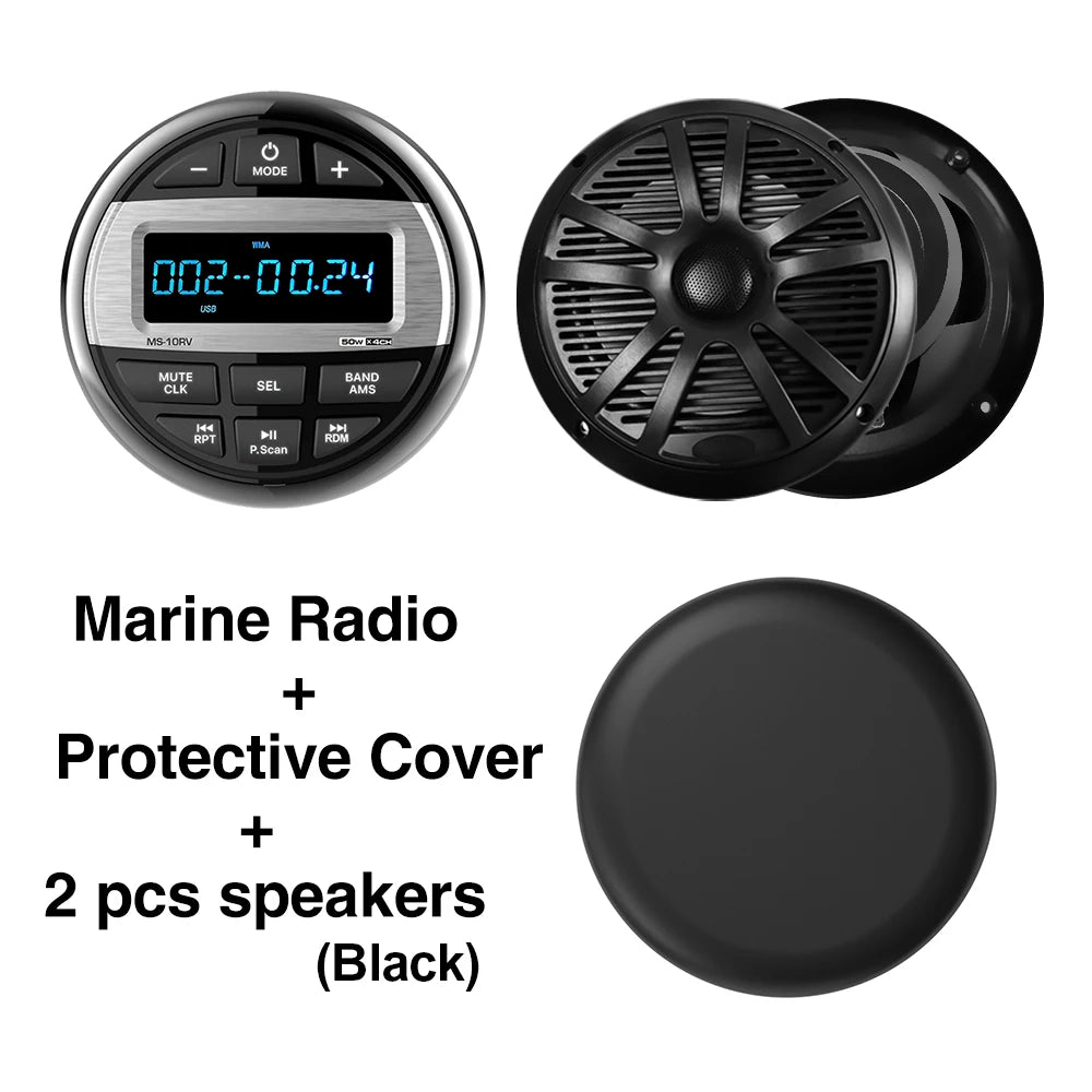 Akamate MS10RV Marine Boat Radio System Bluetooth MP3 Receiver