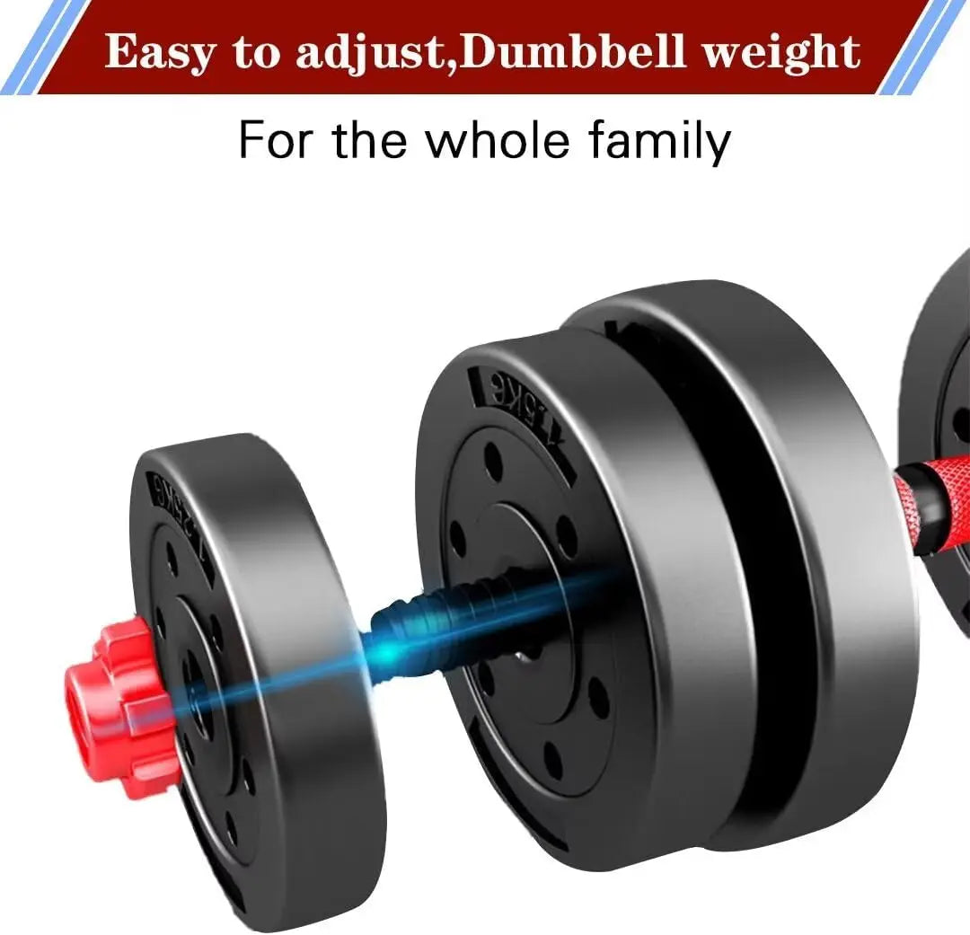Adjustable Dumbbell Set With Barbell Conversion Lightweight Home Gym Equipment