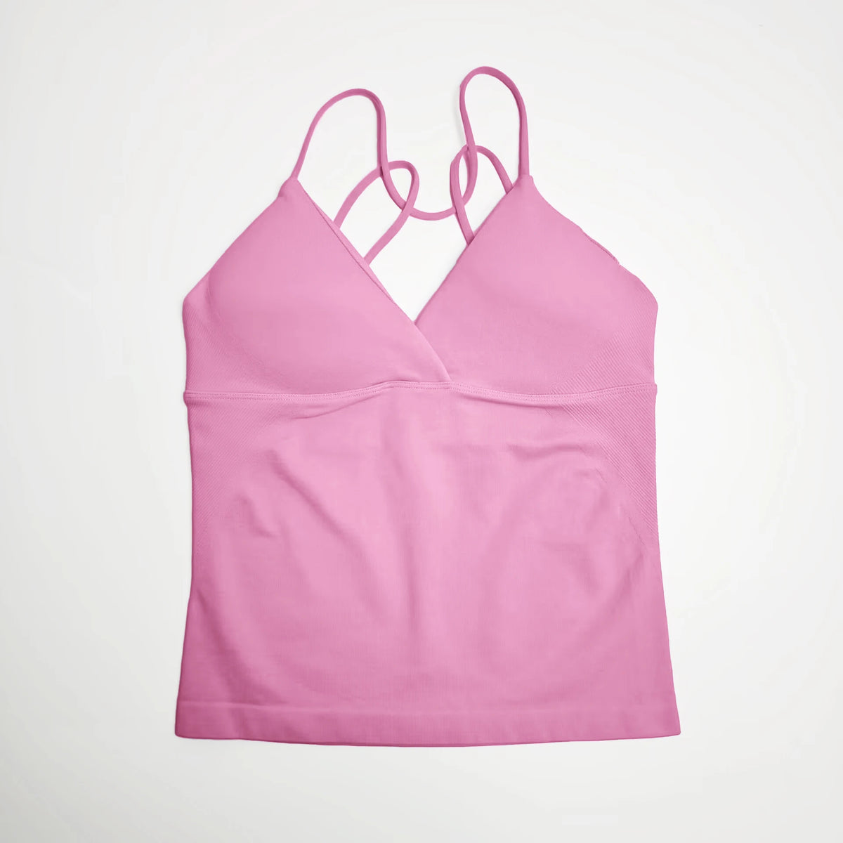 NCLAGEN Women's Twist Front Longline Seamless Yoga Workout Tank Top