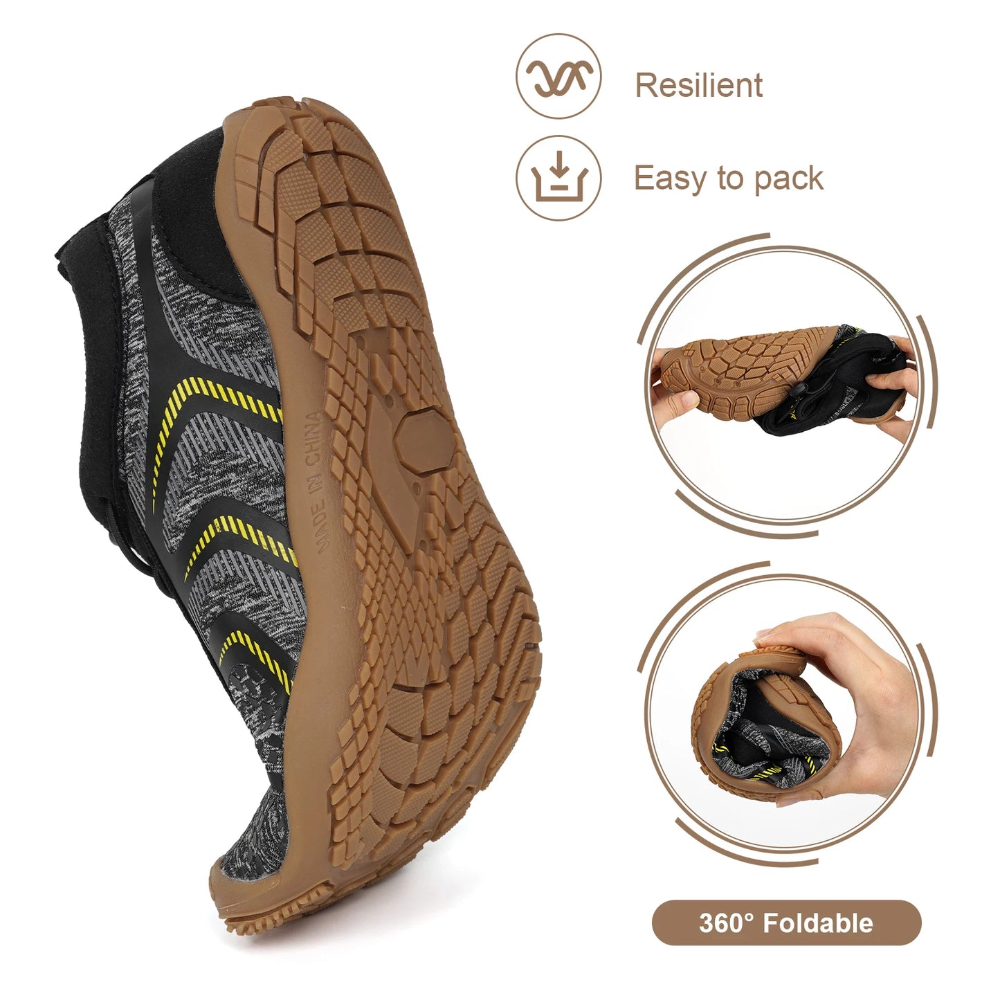 APWIKOGER Water Sports Aqua Shoes Unisex Diving Sneakers
