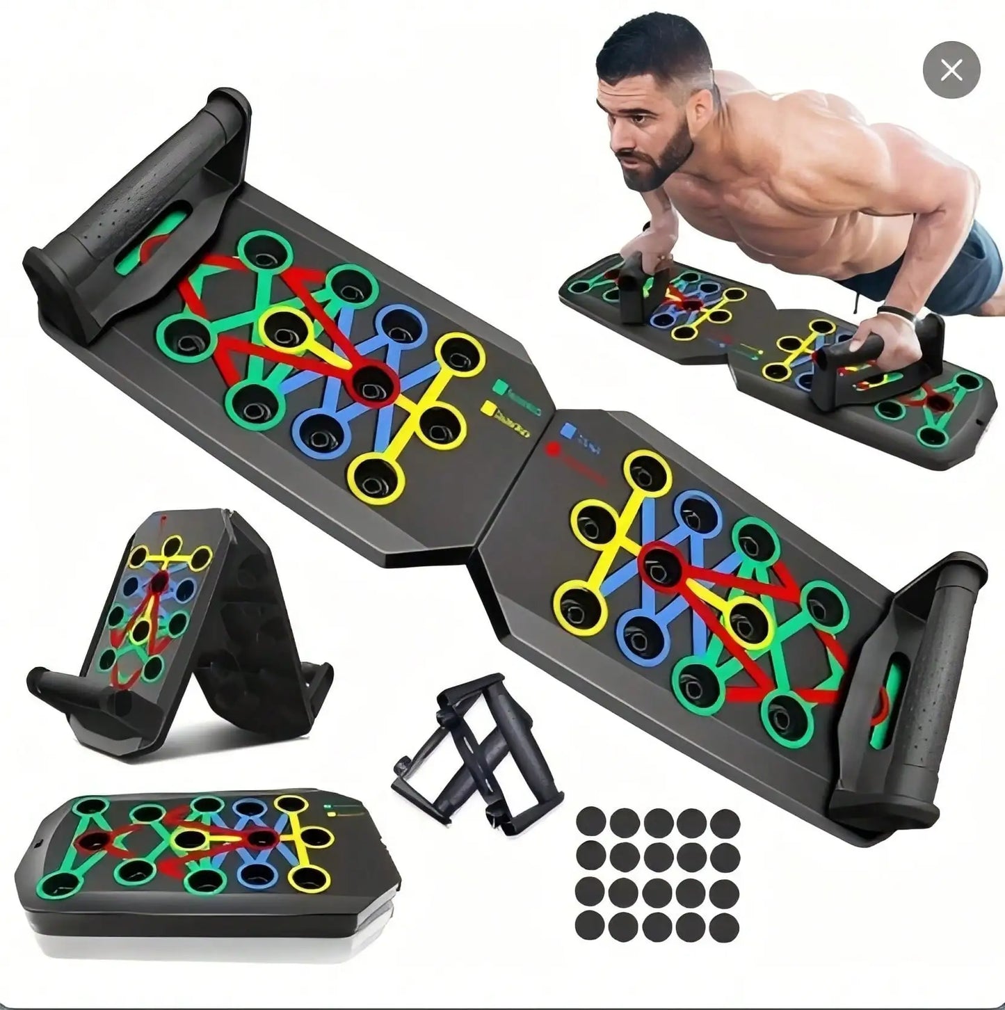 Foldable Push Up Board Portable Fitness Bar For Men Women