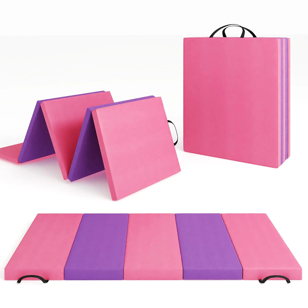 HiMISS Folding Gymnastics Tumbling Mat for Yoga and Home Fitness