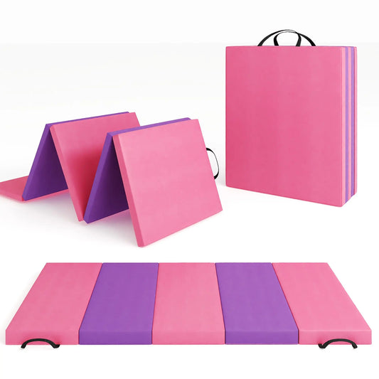 HiMISS Folding Gymnastics Tumbling Mat for Yoga and Home Fitness