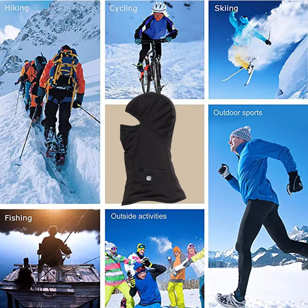 Savior Heat Heated Ski Mask Balaclava With Battery Pack