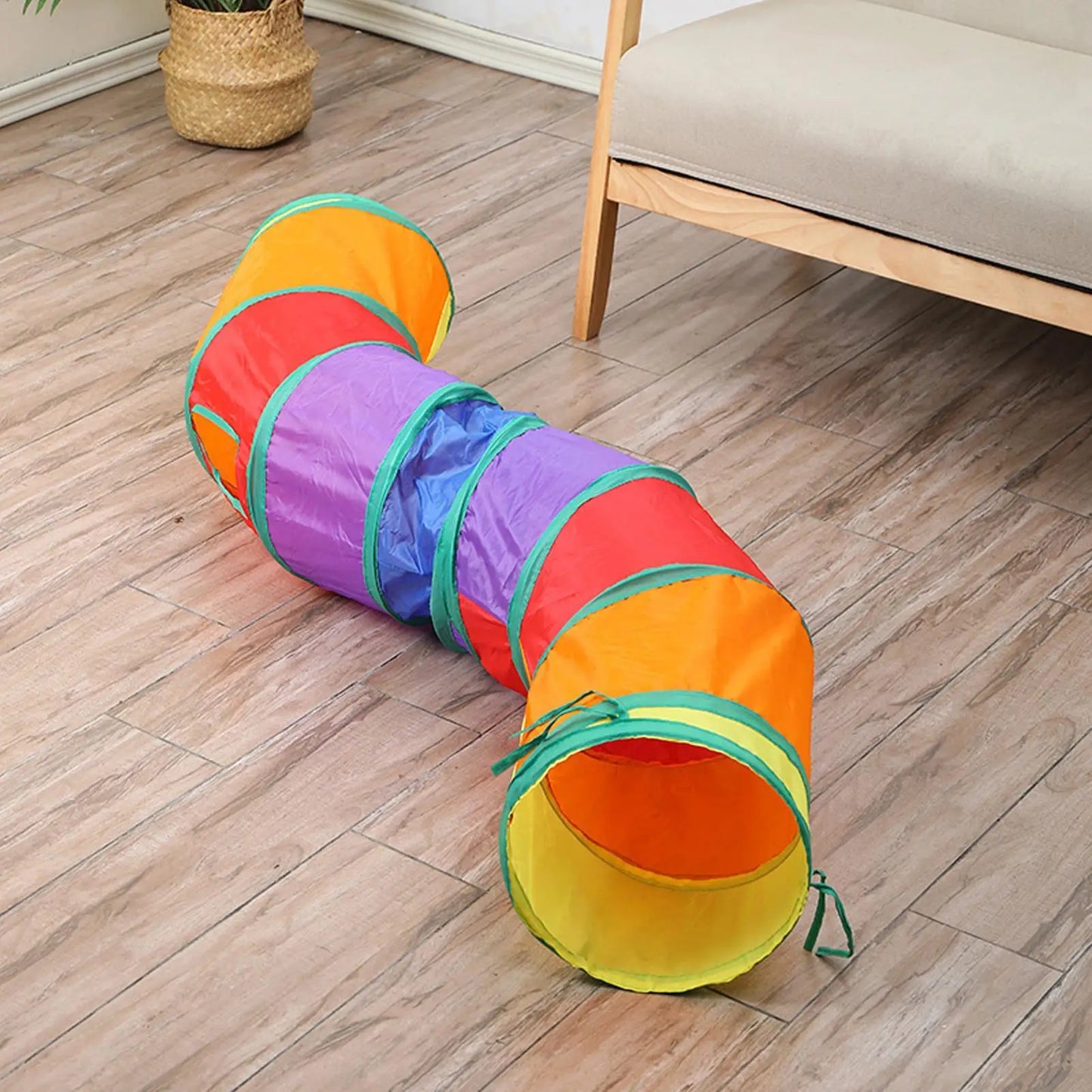Foldable Cat Tunnel Portable Play Tube For Indoor Outdoor Fun