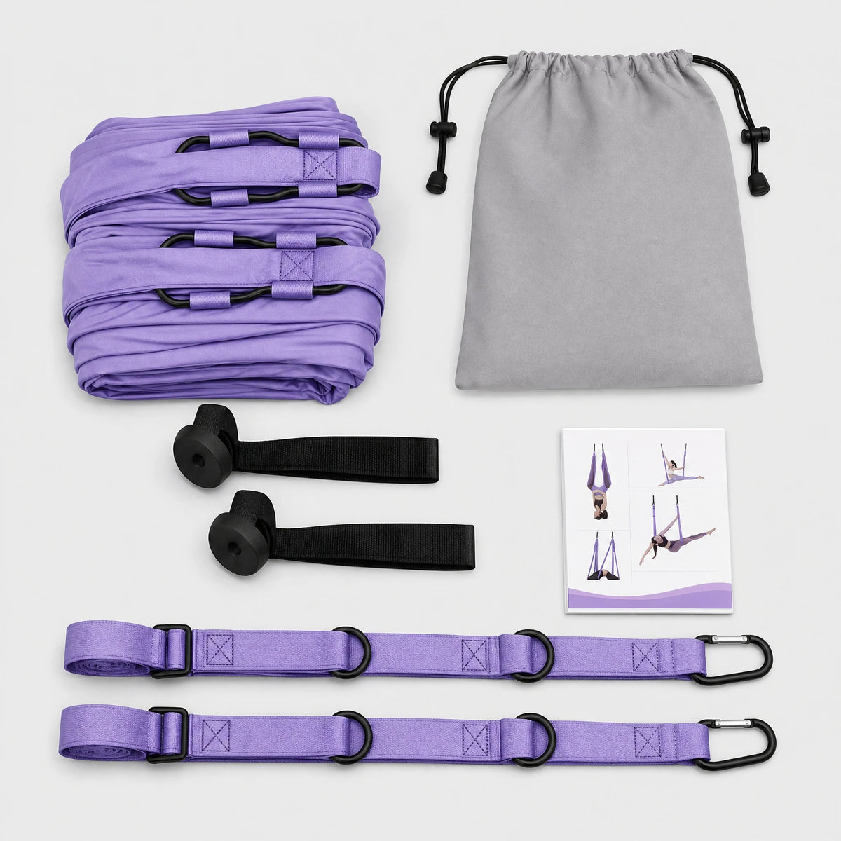 Door Mounted Aerial Yoga Strap for Home Fitness and Stretching