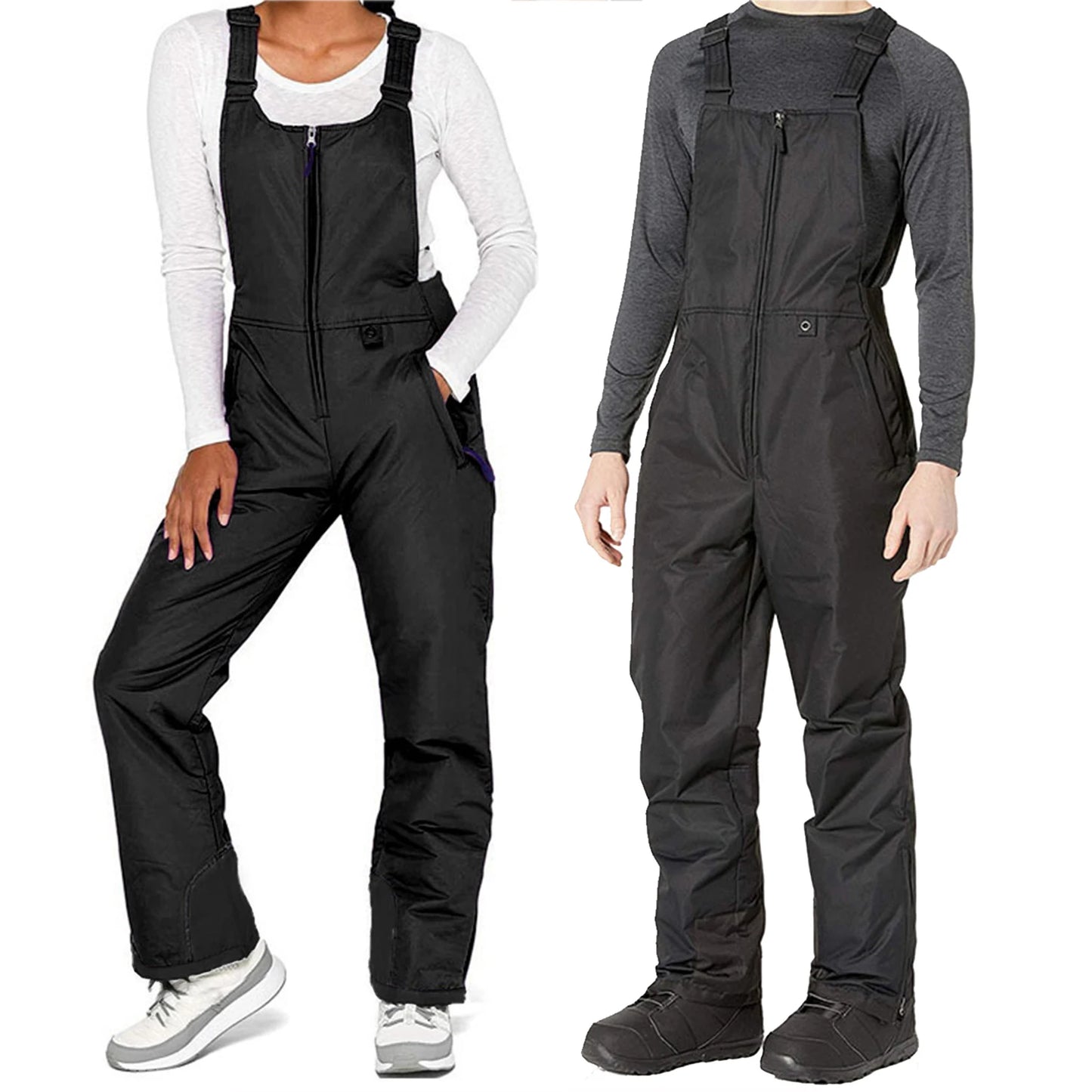 Insulated Ski Overalls For Men And Women Ripstop Snow Bibs