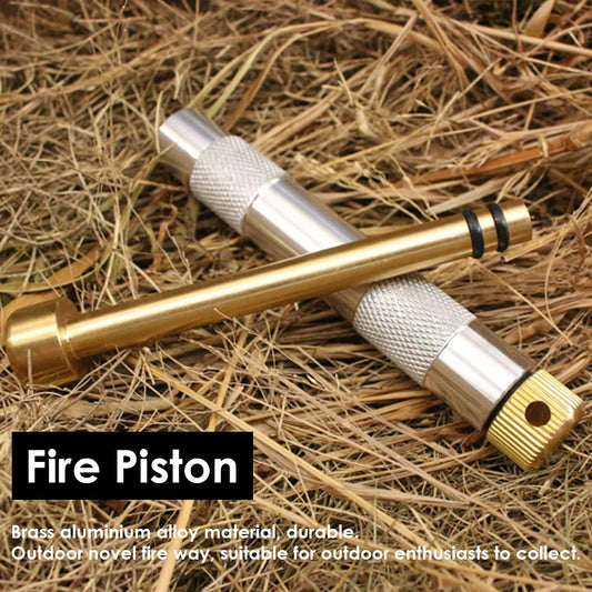 MOJOYCE Brass Ignited Piston Firearm Fire Tube Survival Tool