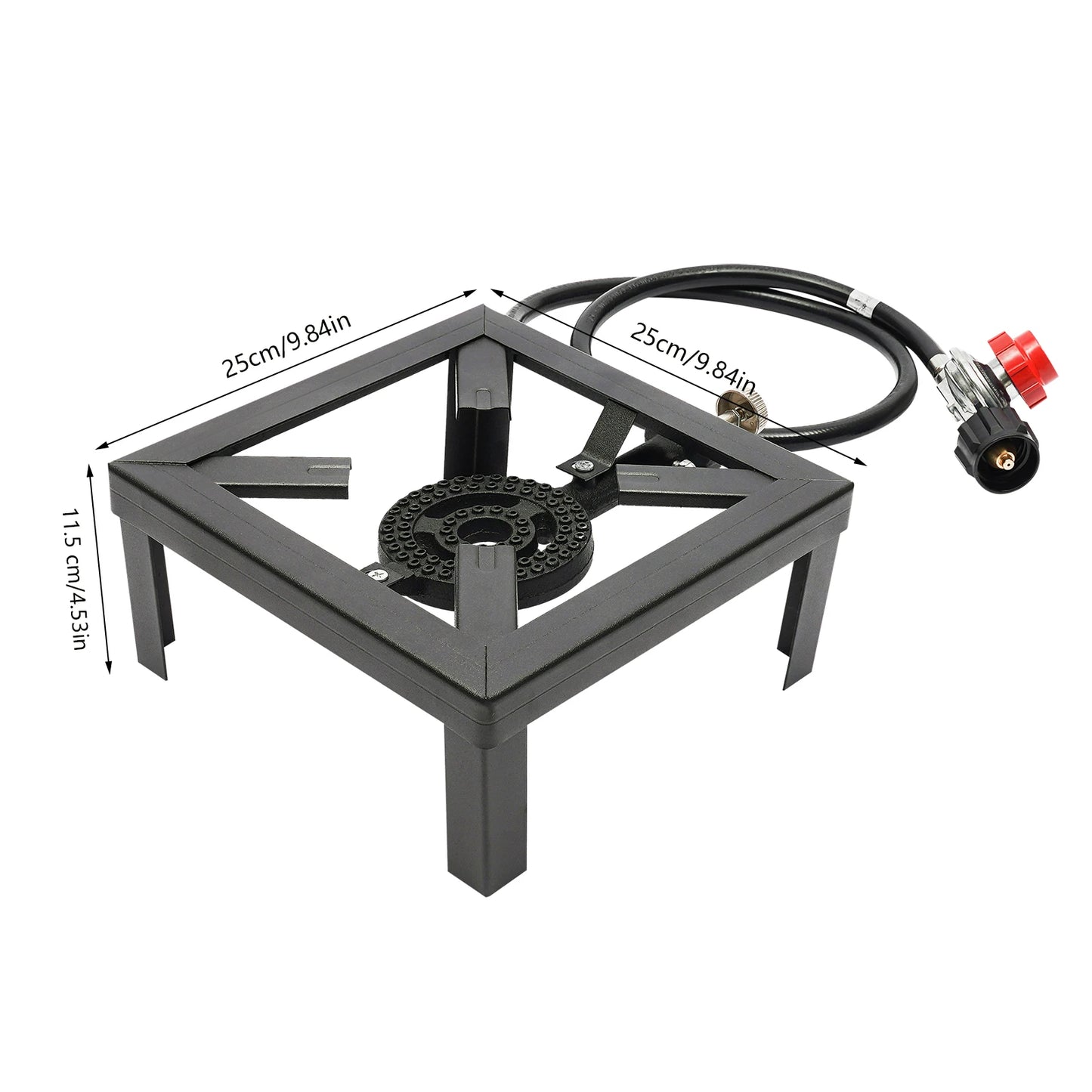 8000W Portable Single Burner Gas Stove With Adjustable Regulator Hose