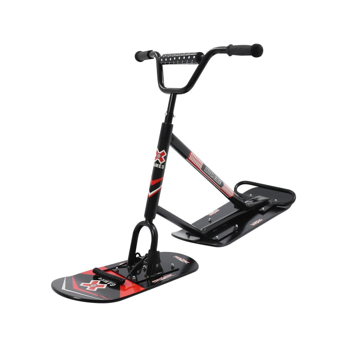 Snow Scooter Skateboard With 360 Degree Steering And Dual Skis