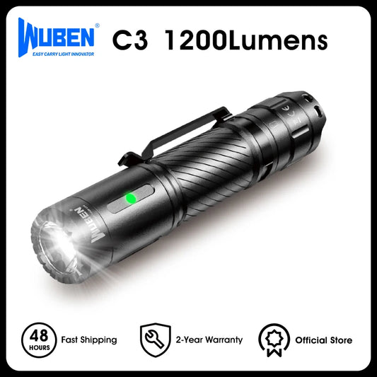 WUBEN C3 1200 Lumens Rechargeable LED Flashlight for Outdoor