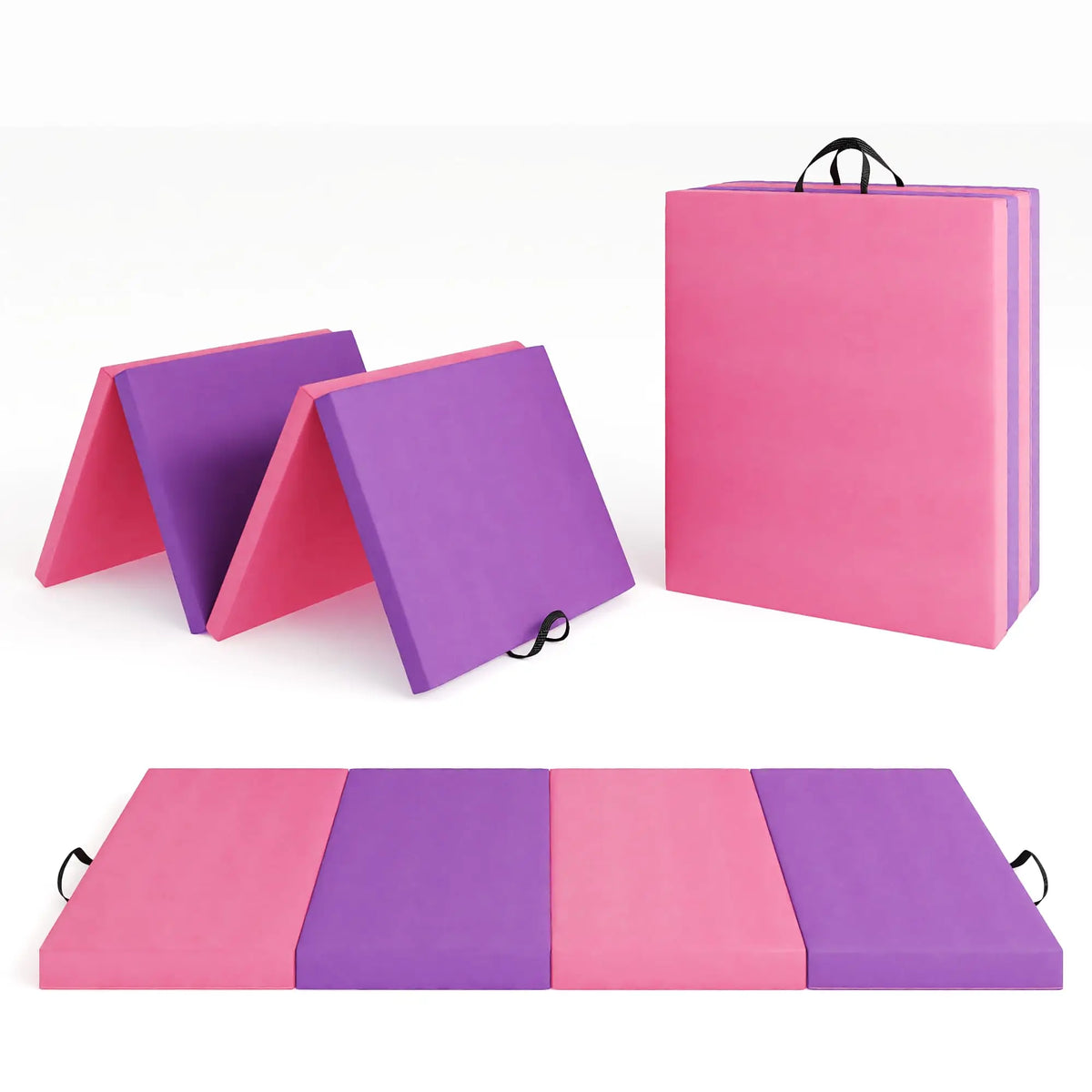 HiMISS Folding Gymnastics Tumbling Mat for Yoga and Home Fitness