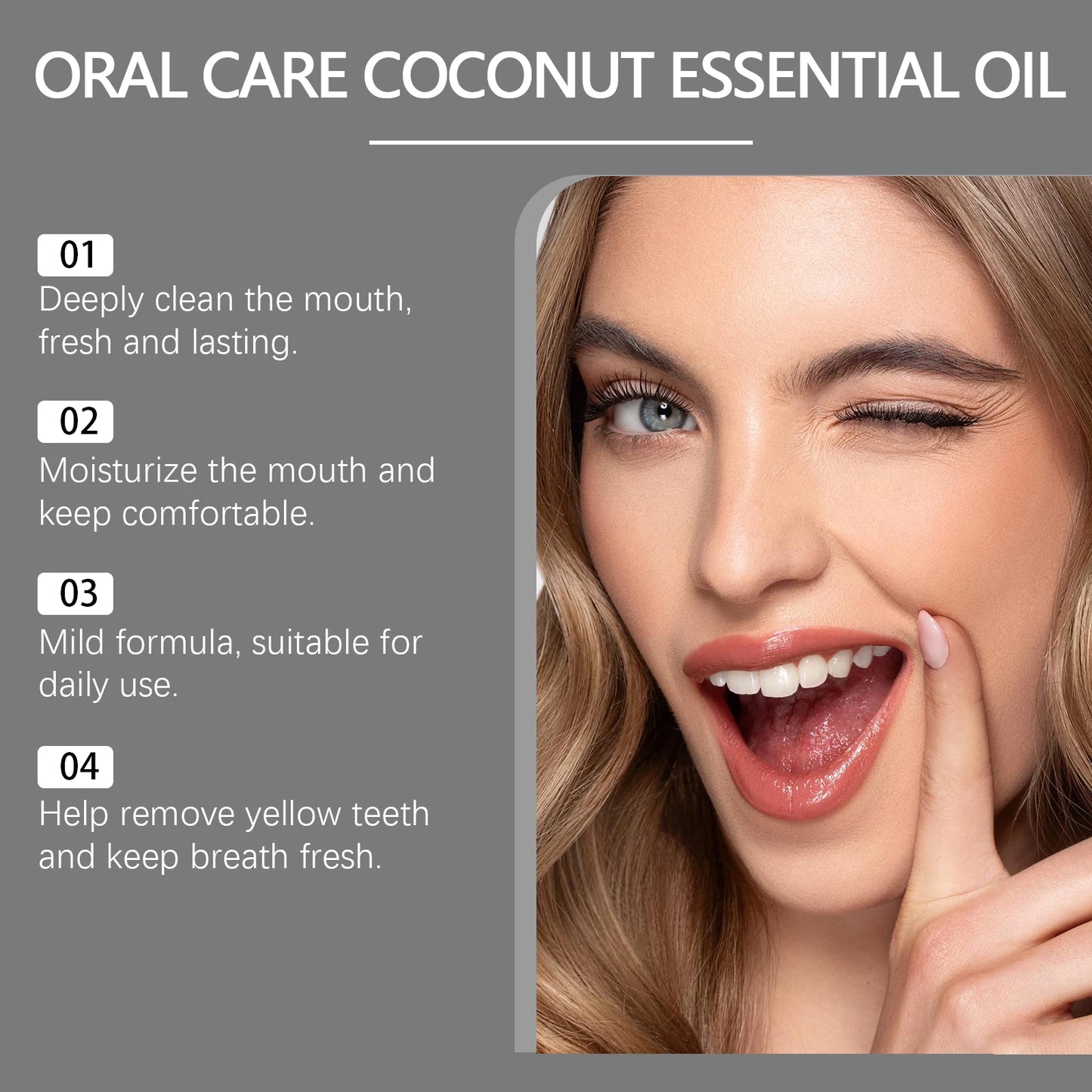 Oralhoe Coconut Mint Oil Pulling Mouthwash Alcohol Free Fresh Breath