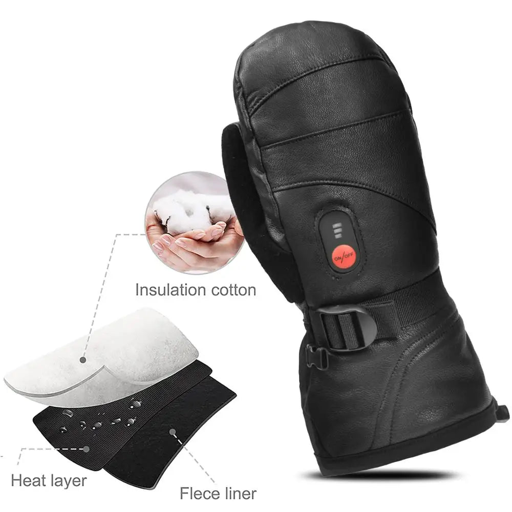 Savior Heat Heated Waterproof Touchscreen Ski Gloves for Winter Sports