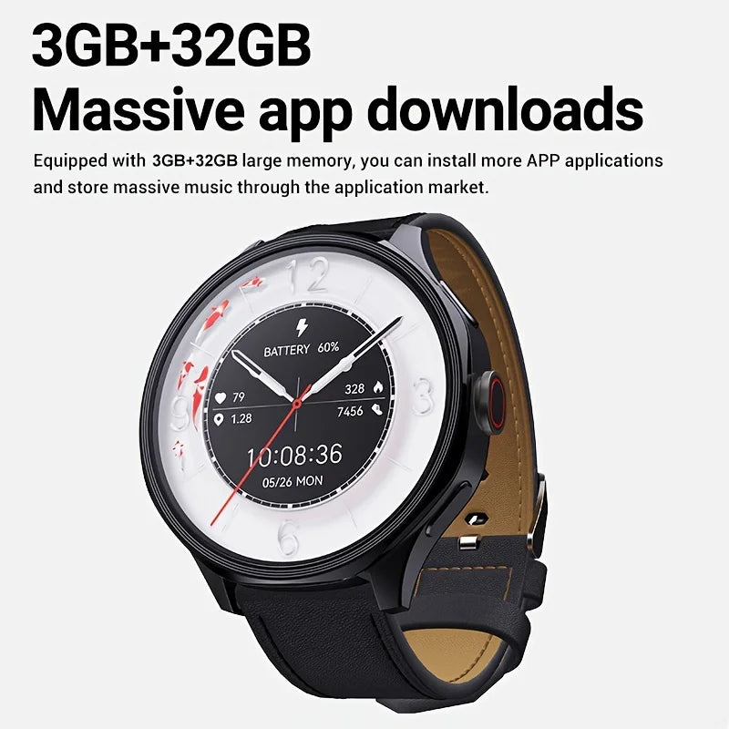 W&O Android 4G SIM Smartwatch With Rotating Camera GPS