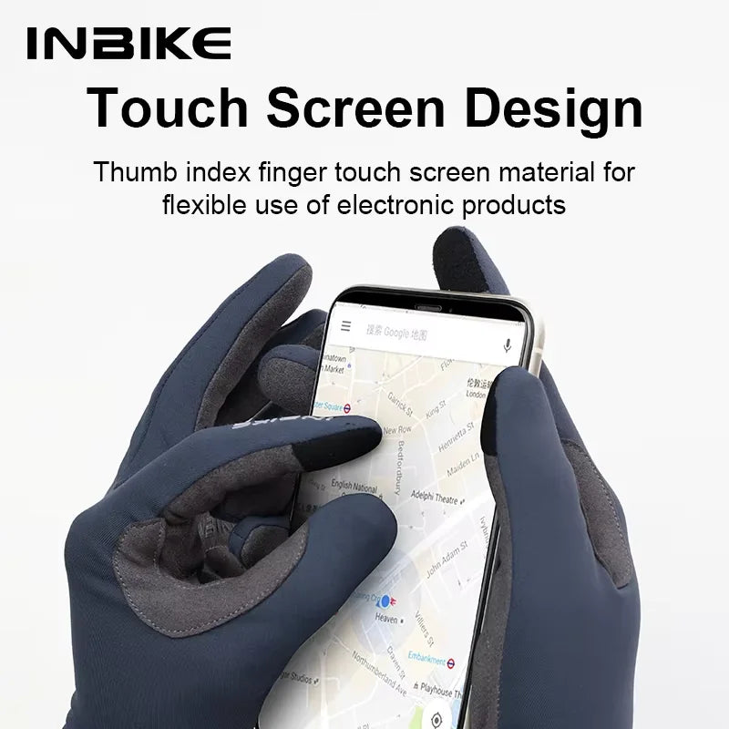 INBIKE Thermal Touchscreen Full Finger Unisex Cycling Gloves