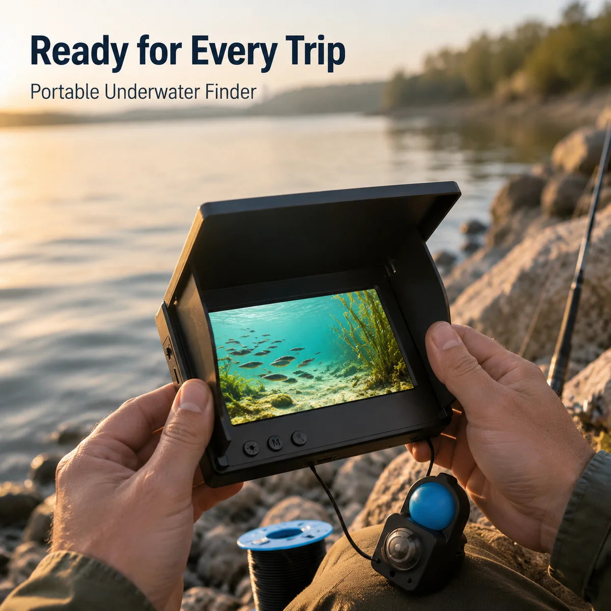 Underwater Fishing Camera With Monitor Night Vision And Depth Finder