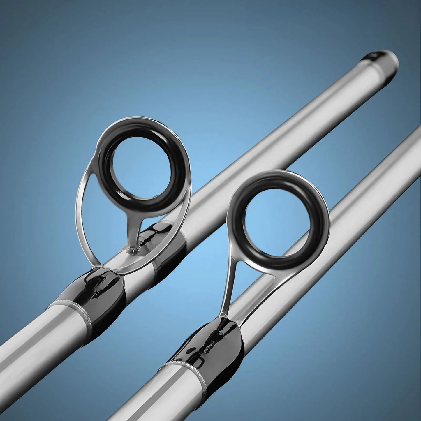 Silvery Carbon Fiber Lure Fishing Rod Medium Fast Action