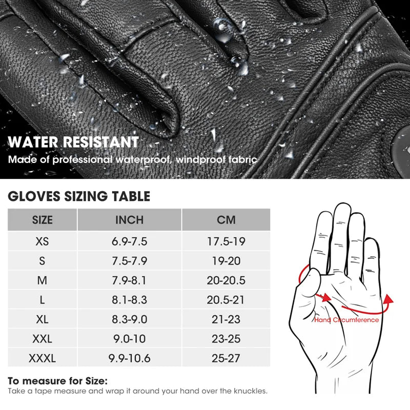 DAY WOLF Heated Waterproof Touchscreen Rechargeable Winter Ski Gloves