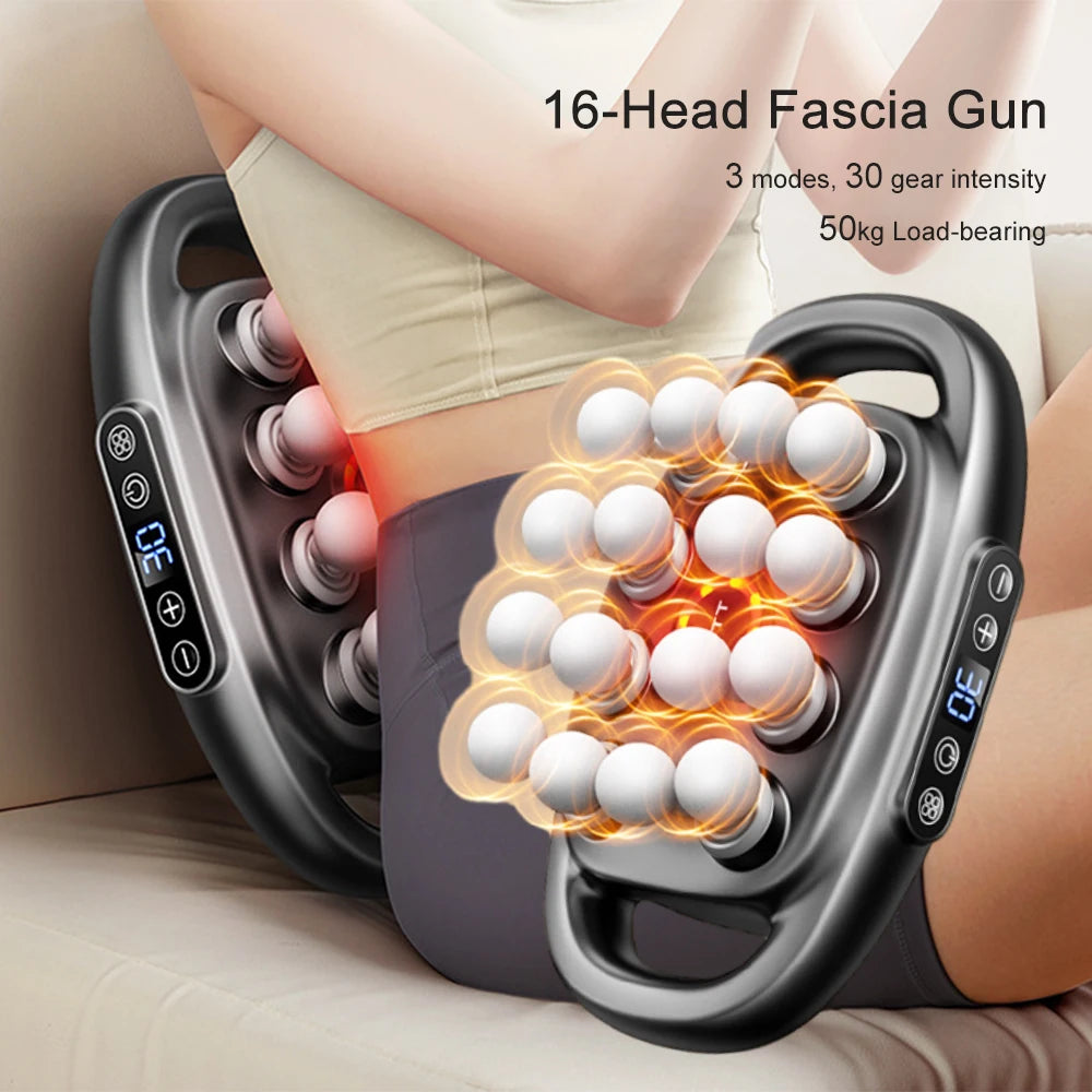 Foreverlily 16-Head Fascia Gun High Frequency Vibration Massage