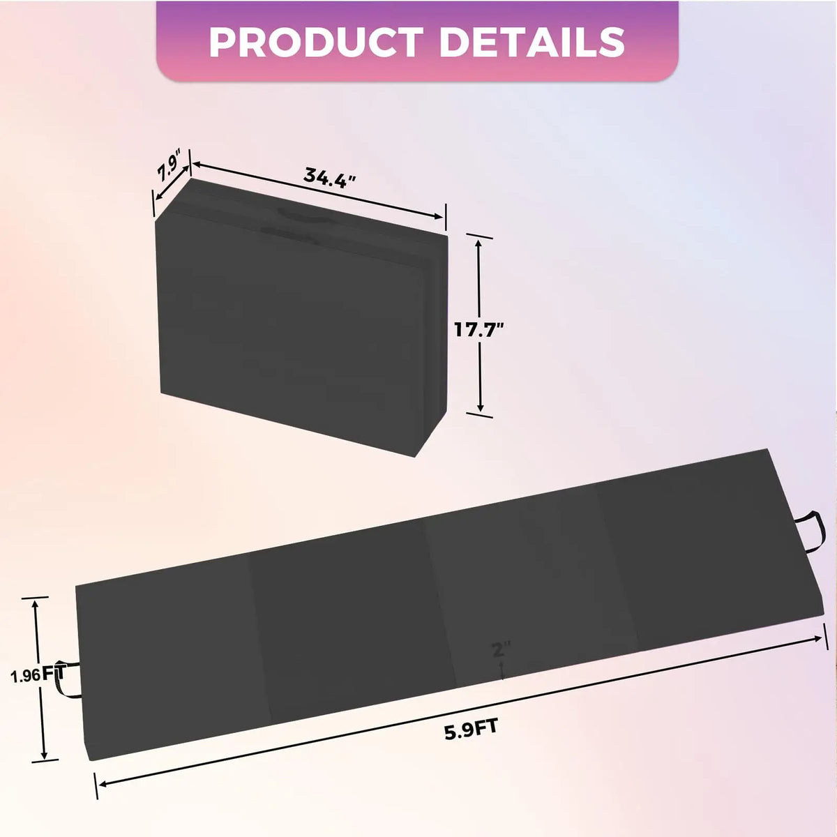 HiMISS Folding Gymnastics Tumbling Mat for Yoga and Home Fitness