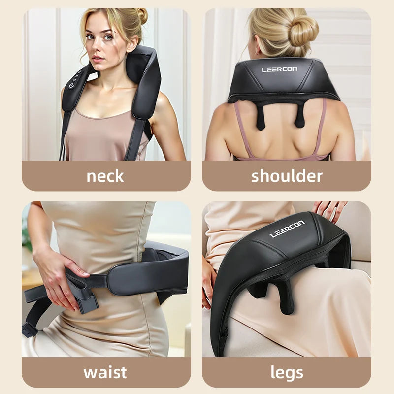 LEERCON Shiatsu Neck And Shoulder Massager With Soothing Heat