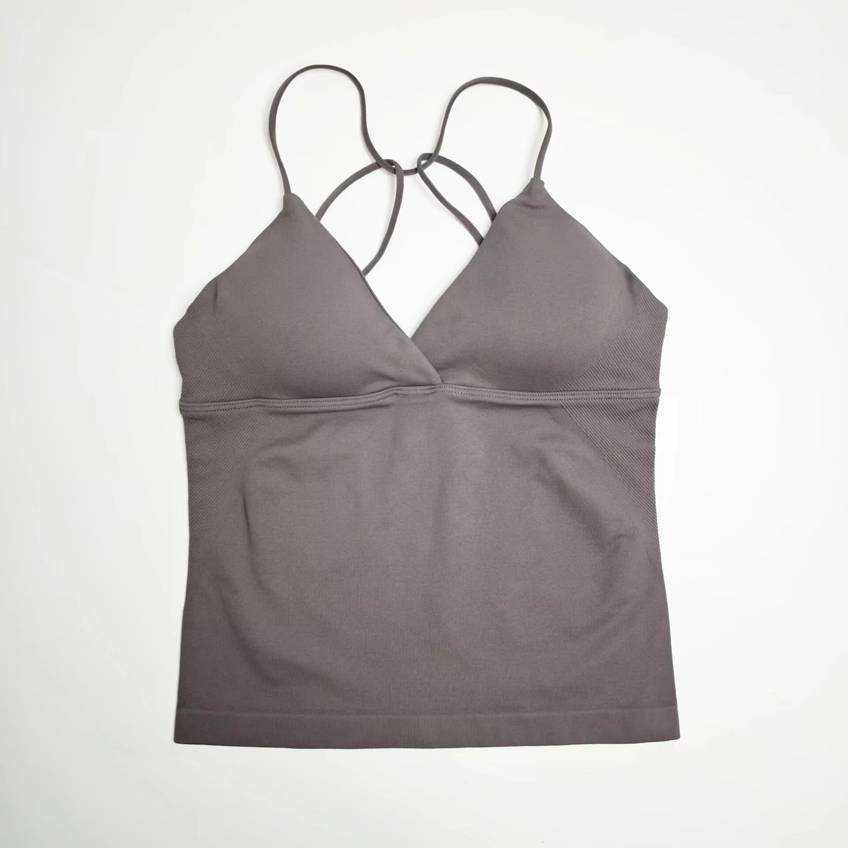 NCLAGEN Women's Twist Front Longline Seamless Yoga Workout Tank Top