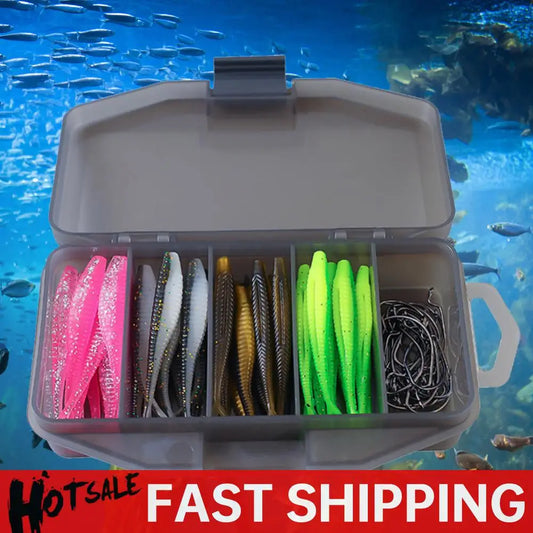 61 Pcs Lure Hook Set With Storage Box Outdoor Fishing