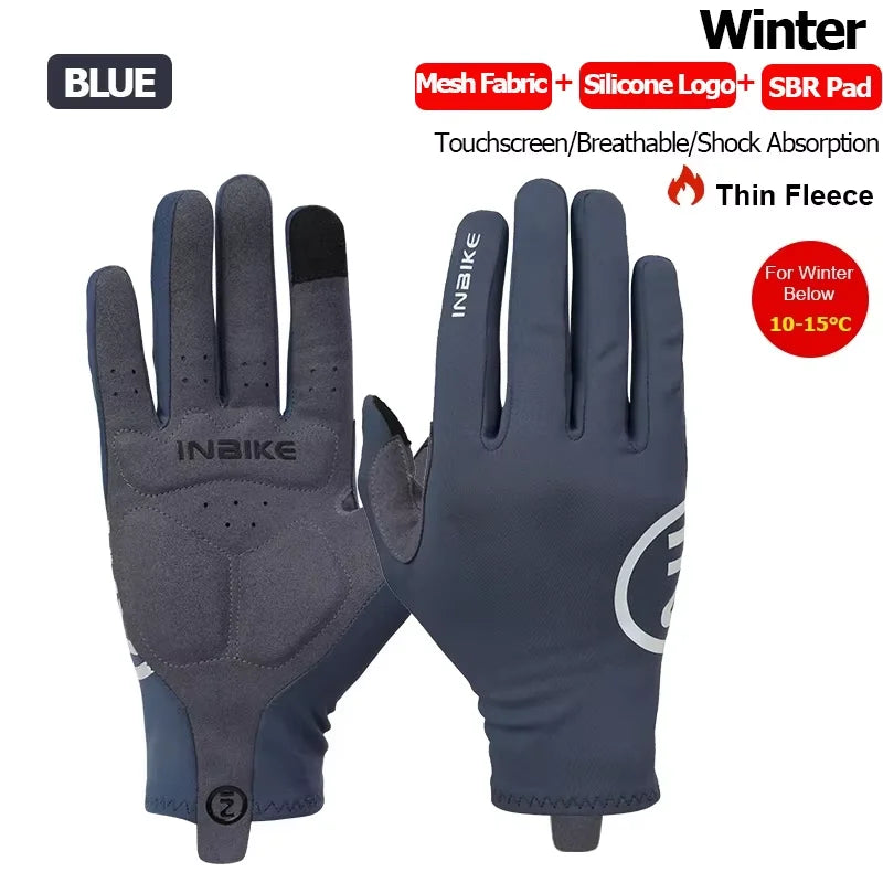 INBIKE Thermal Touchscreen Full Finger Unisex Cycling Gloves