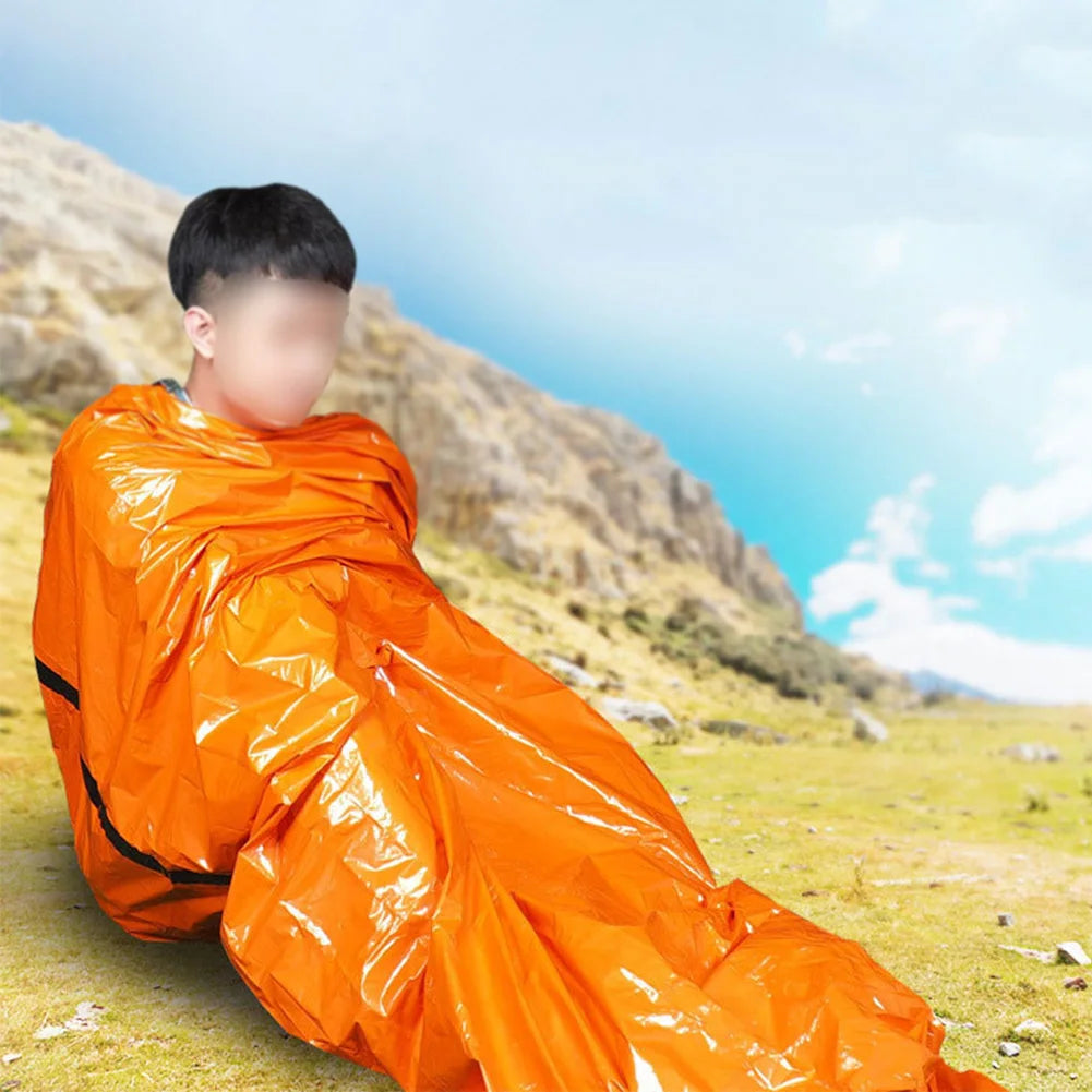 APWIKOGER Emergency Mylar Thermal Blanket Sleeping Bag For Outdoors