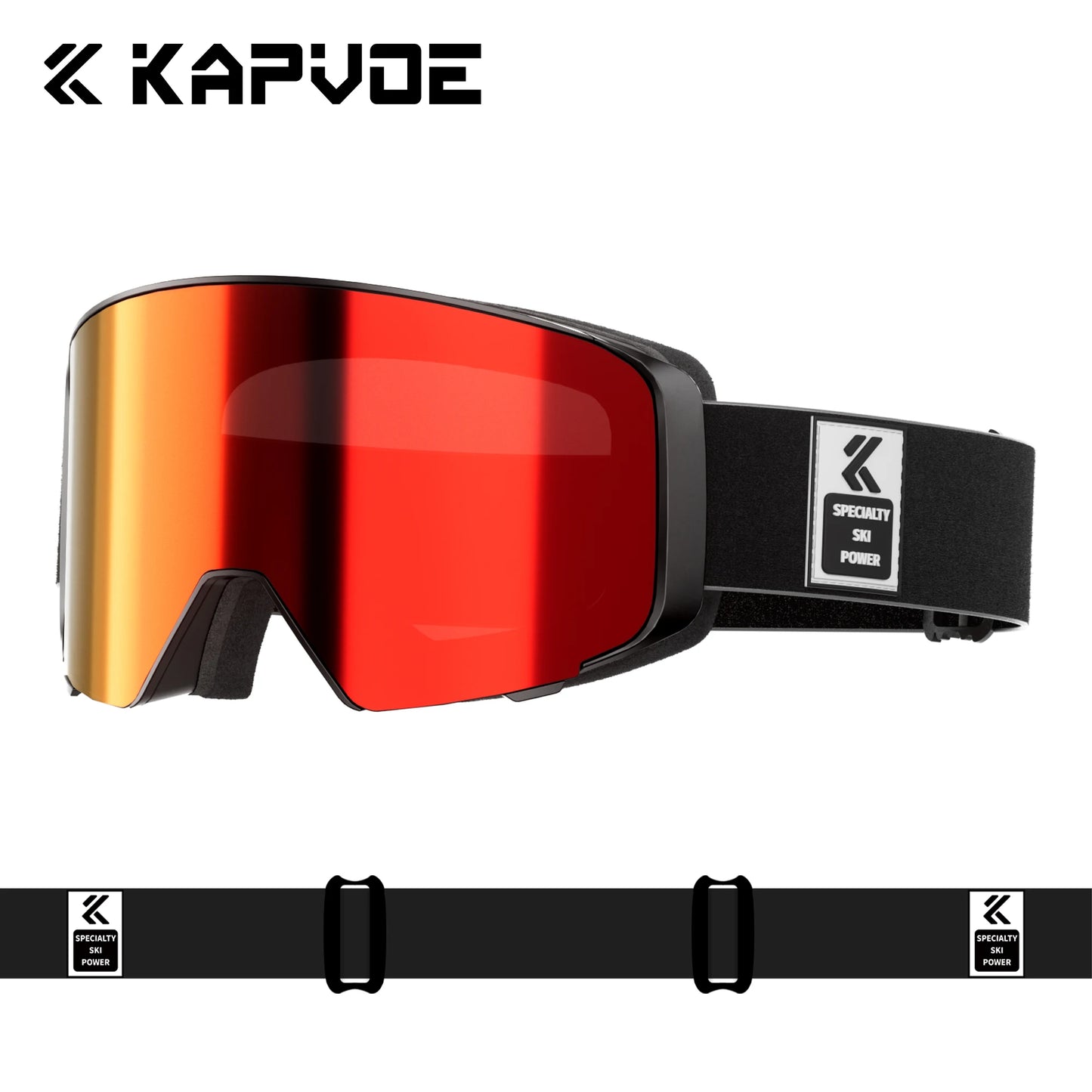 Kapvoe Outdoor Photochromic Ski Goggles UV400 Anti Fog Magnetic