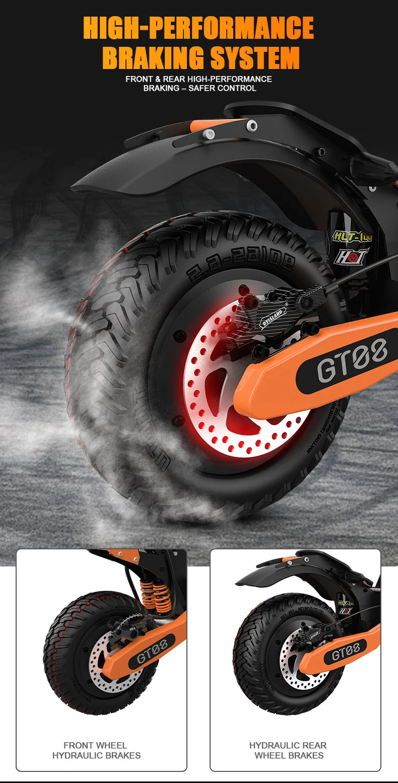 Arwibon GT08 Electric Scooter, 5600W Motor, Folding, 46 MPH