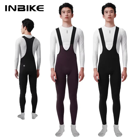 INBIKE Men's Windproof Thermal Cycling Bib Tights With 3D Padding