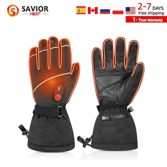 Savior Heat Rechargeable Heated Gloves Waterproof for Men and Women