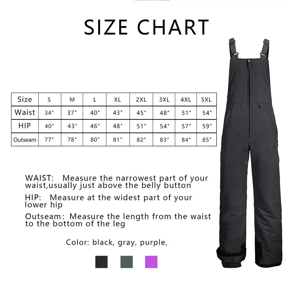 Insulated Ski Overalls For Men And Women Ripstop Snow Bibs