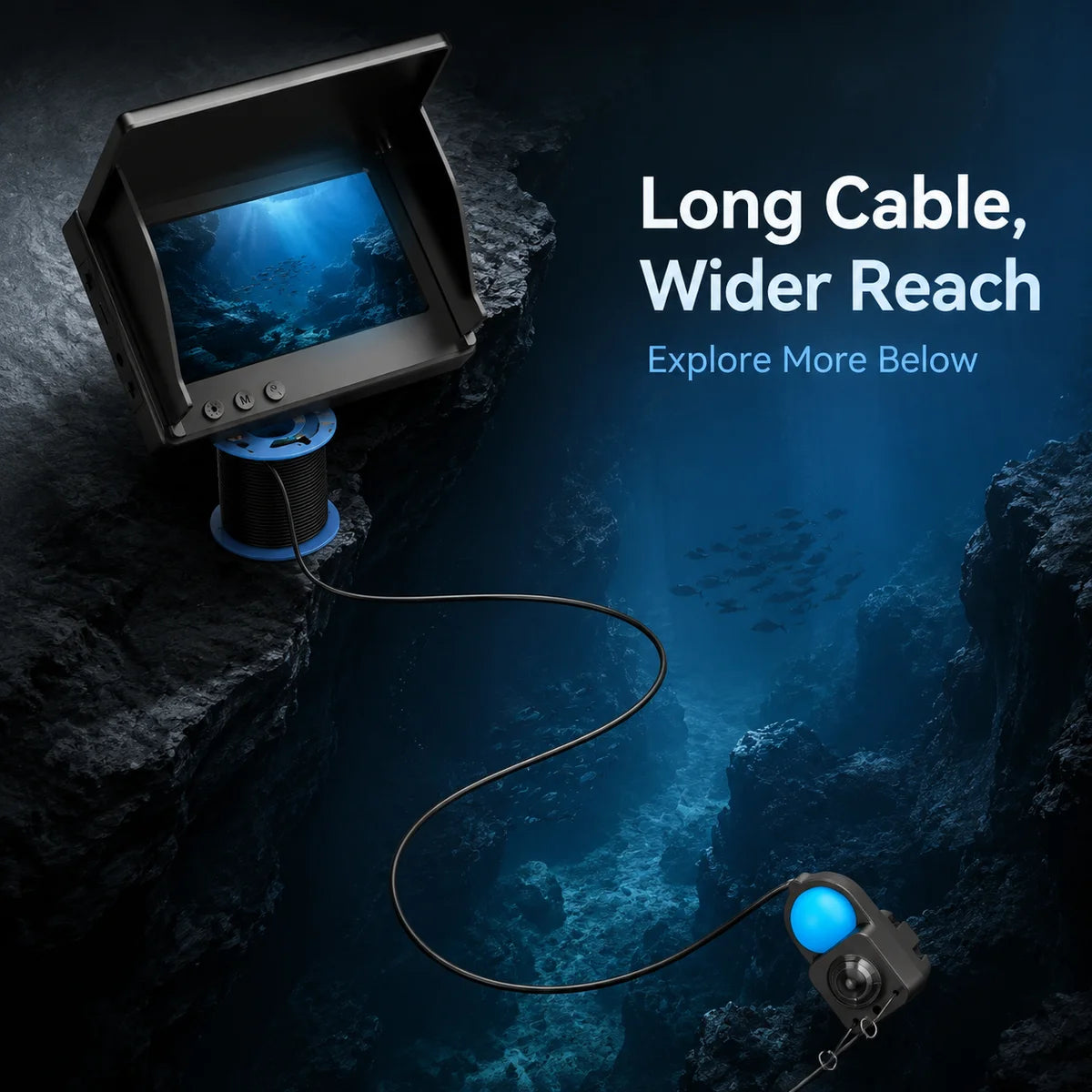 Underwater Fishing Camera With Monitor Night Vision And Depth Finder