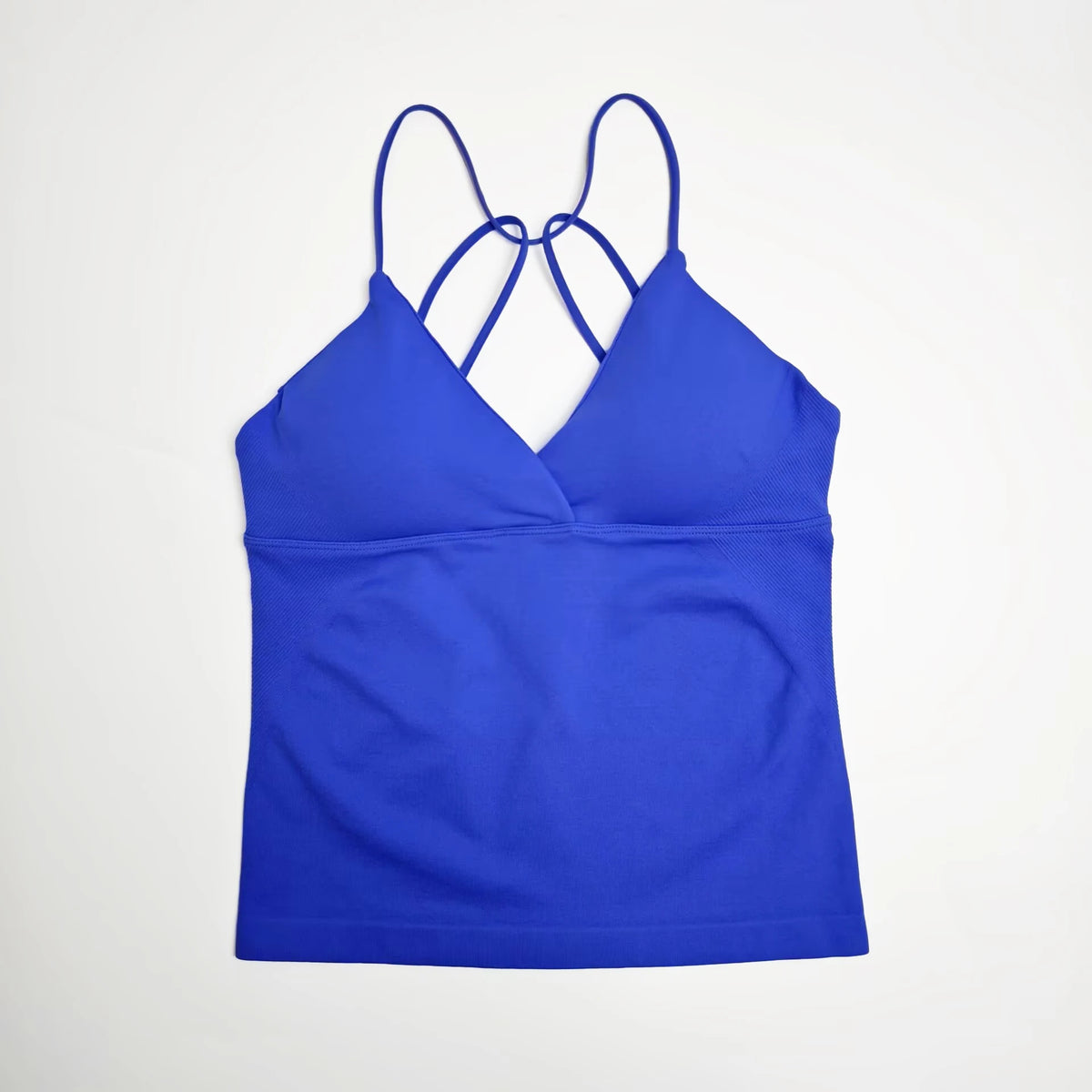 NCLAGEN Women's Twist Front Longline Seamless Yoga Workout Tank Top